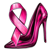 Breast Cancer Ribbon and Heels | Teevron