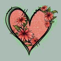 Pink Glitter Floral Heart Classic Tee | Teevron