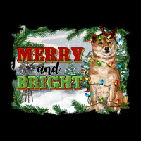 Merry And Bright Shiba Inu Ladies Tee | Teevron