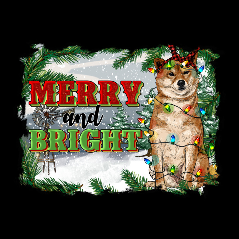 Merry And Bright Shiba Inu Ladies Tee by RanaPortraitStore | Teevron