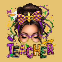 Mardi Gras Teacher Caucasian Messy Bun Premium Sweatshirt | Teevron