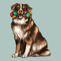 Australian Shepherd With Rope Toy Premium Sweatshirt | Teevron