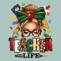 Teacher Life Blonde Caucassian Messy Bun Premium Sweatshirt | Teevron