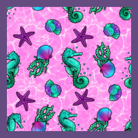 Summer Ocean Seamless Pattern Vintage Hoodie | Teevron