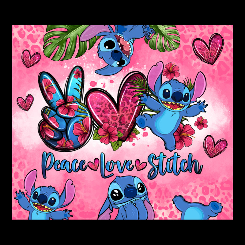 Peace Love Stitch Heavy Core Tee by Zillion Design Studio | Teevron