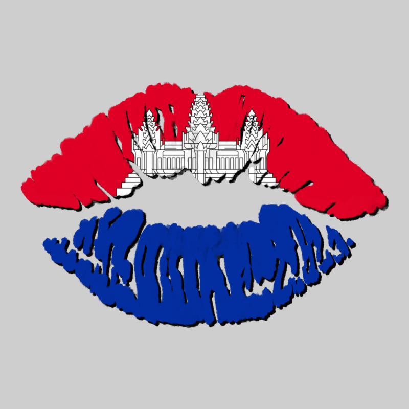 Cambodian Flag Lips Premium Tee by AdoDesignShop | Teevron