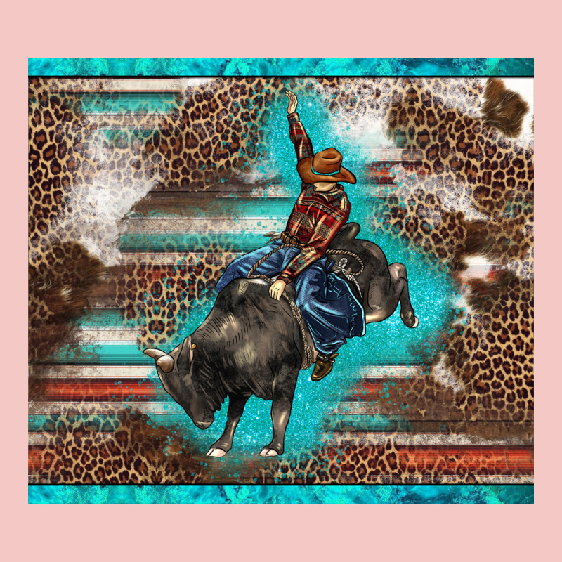 Western Rodeo Bullfighter Serape Leopards Turquoise's Gliterrs Urban Heavy Tee by BarkalooDesign | Teevron