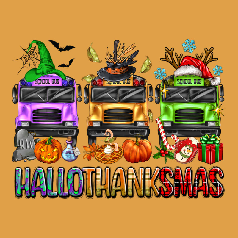Hallothanksmas School Bus Premium Hoodie by texasbilliewilder | Teevron