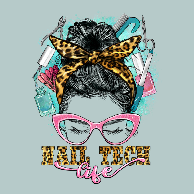 Nail Tech Life Messy Bun Heavy Core Tee by BarkalooDesign | Teevron