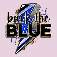 Back The Blue With Lightning Bolt Ladies Tee | Teevron