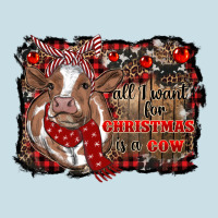 All I Want For Christmas Is A Cow Cowhide Ladies Tee | Teevron