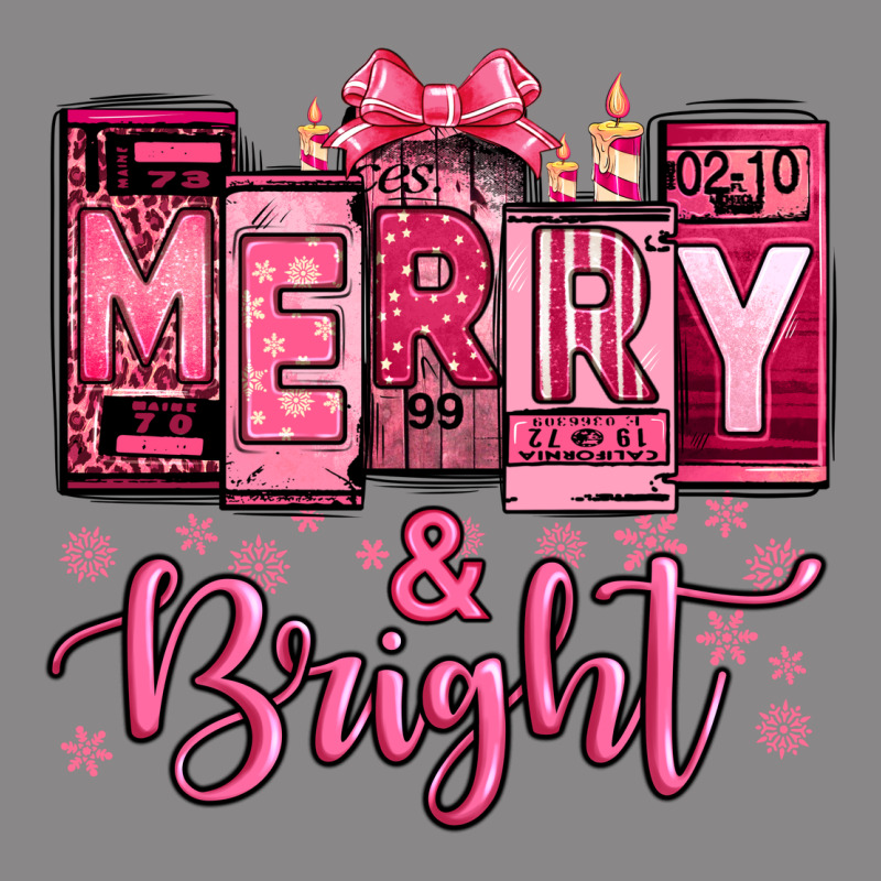 Merry And Bright Pink Christmas Vintage Tee by Jasminsmagicworld | Teevron