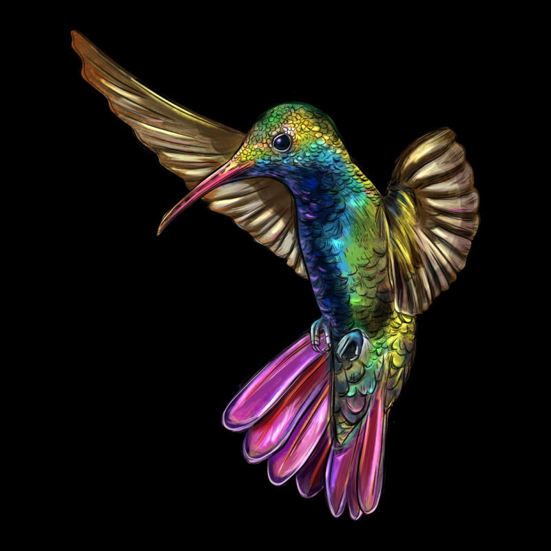 Flying Ruby Throated Hummingbird Heavyweight Sweatshirt by LillyAllenDesigns | Teevron