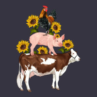 Western Farm Life Cow Pig Rooster With Sunflowers Vintage Hoodie | Teevron