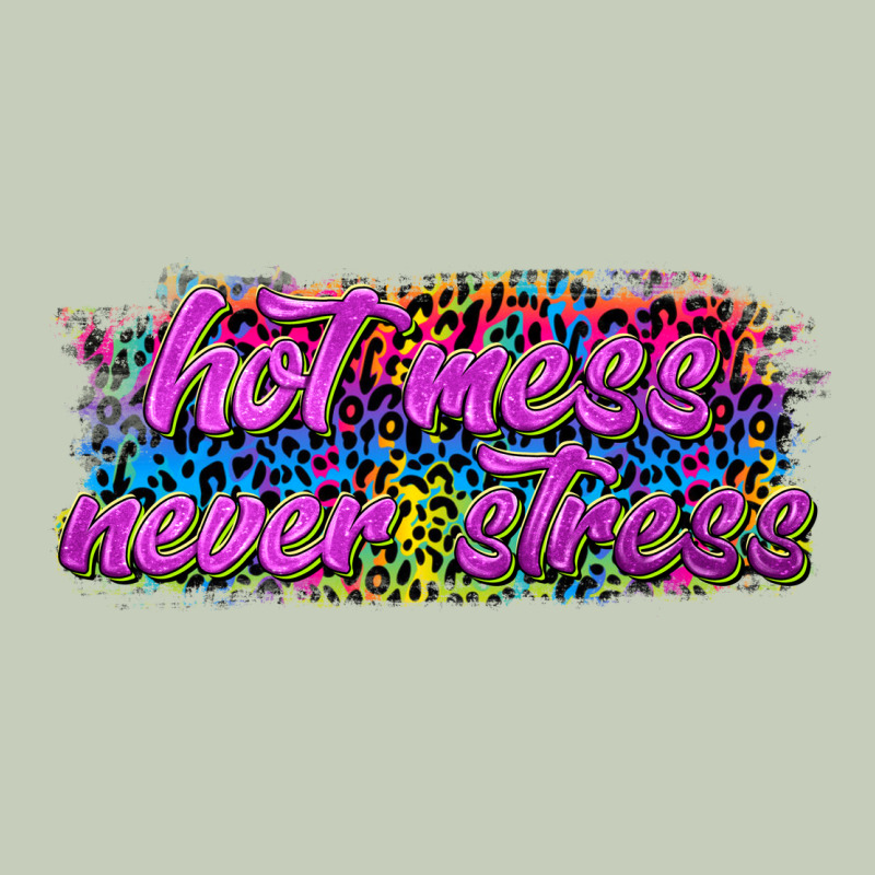 Hot Mess Never Stress Ladies Tee by texasbilliewilder | Teevron