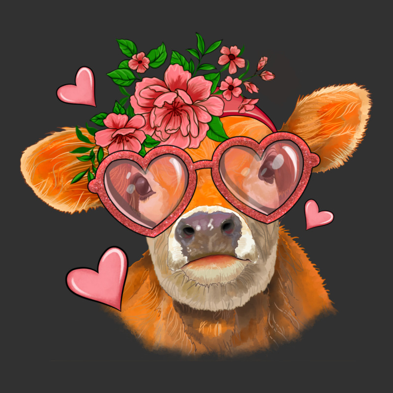 Valentines Day Orange Cow Urban Heavy Tee by Jasminsmagicworld | Teevron