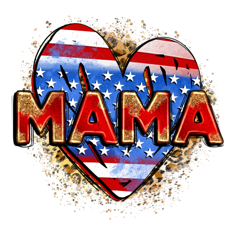 American Mama Heart Ladies Tee by Zillion Design Studio | Teevron