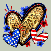 American Flag Heart Leopard Ladies Tee | Teevron