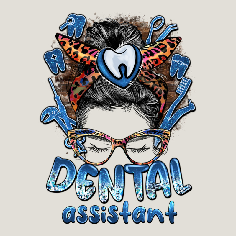Dental Assistant Messy Bun Heavy Core Tee by BarkalooDesign | Teevron