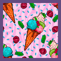 Ice Cream Seamless Pattern Vintage Hoodie | Teevron