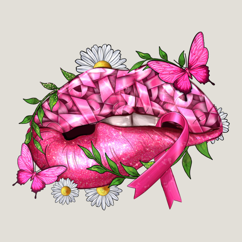 Breast Cancer With Ribbon Pink Lips Heavy Core Tee by texasbilliewilder | Teevron