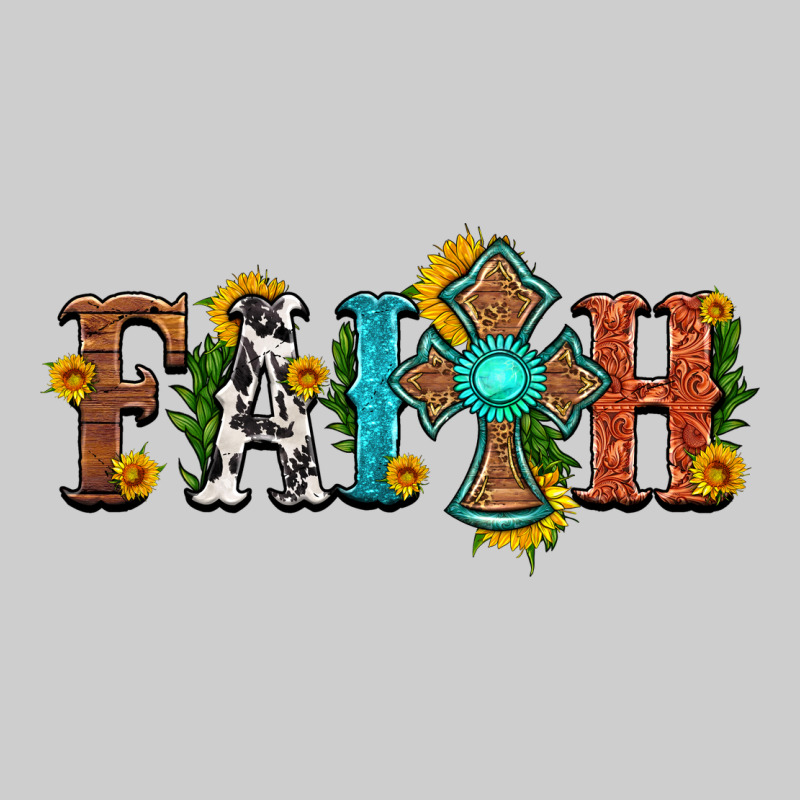 Faith With Cross And Sunflower Premium Tee by HRA Design Shop | Teevron