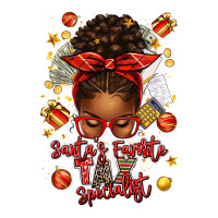 santa favorite tax specialist afro messy bun | Teevron