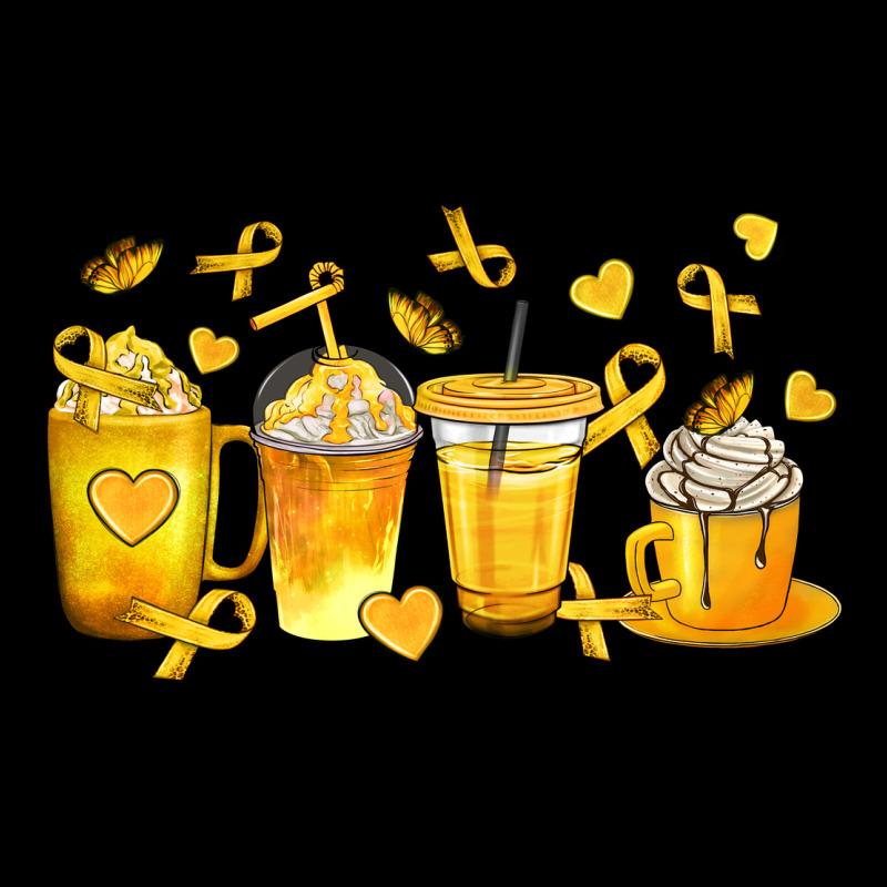 Childhood Cancer Coffee Cups Heavy Core Tee by texasbilliewilder | Teevron