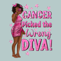 Cancer Picked The Wrong Diva With Black Woman Heavy Core Tee | Teevron