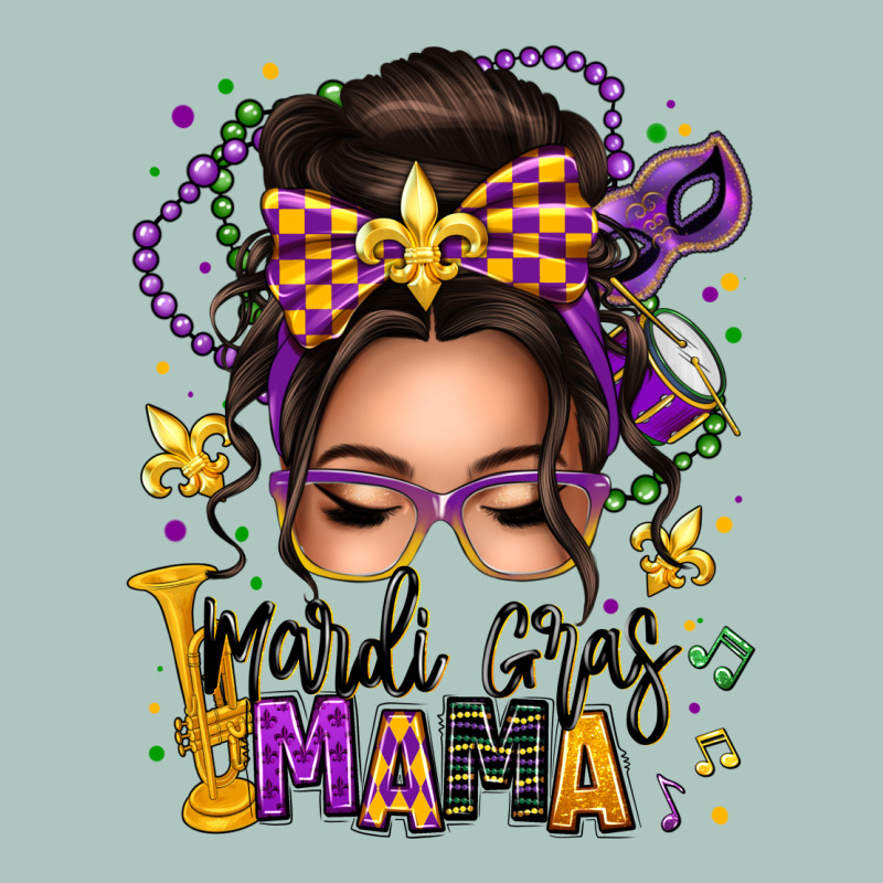 Mardi Gras Mama Messy Bun Premium Sweatshirt by texasbilliewilder | Teevron
