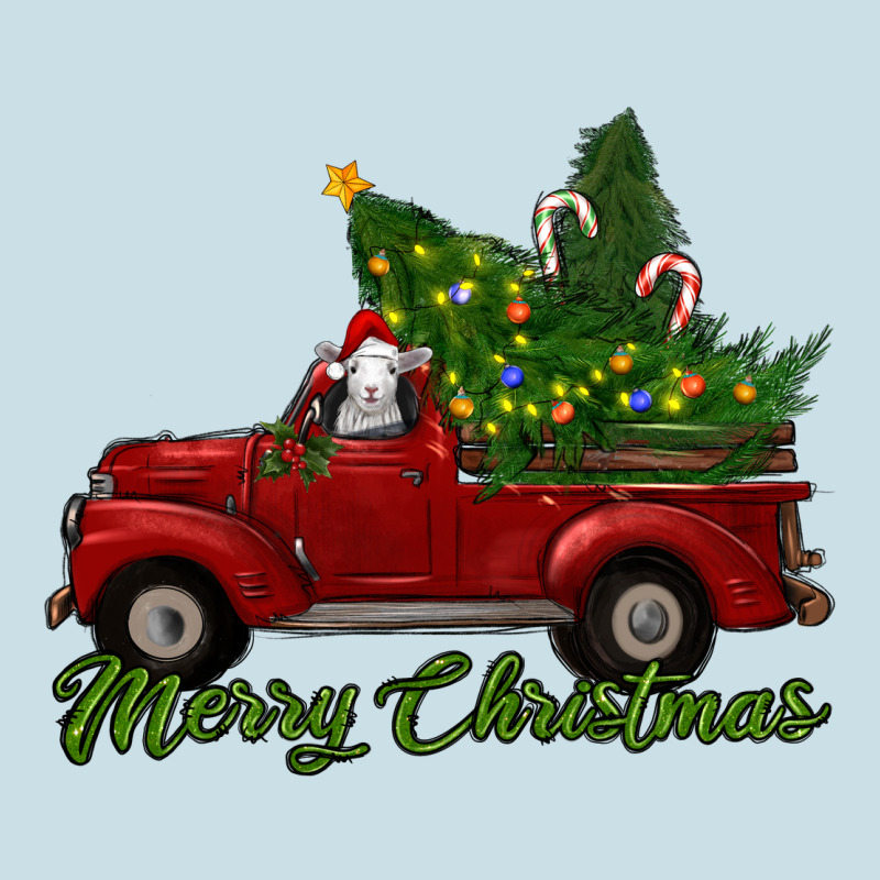 Merry Christmas Baby Sheep Trees With Truck Ladies Tee by RanaPortraitStore | Teevron