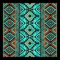 Aztec Turquoise Pattern Urban Hoodie | Teevron