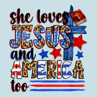 She Loves Jesus And America Too Ladies Tee | Teevron