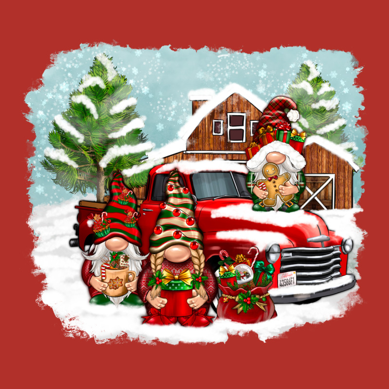 Christmas Gnomes With Red Truck Premium Hoodie by NancyCooperArtShop | Teevron