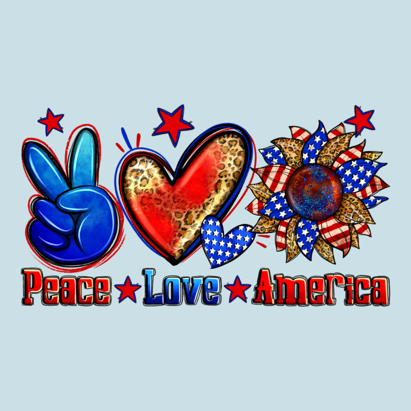 Peace Love America Ladies Tee by Zillion Design Studio | Teevron