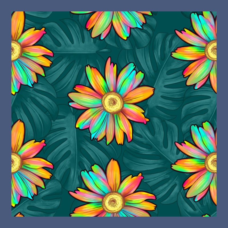 Colorful Tropical Flowers Seamless Pattern Vintage Hoodie by BundleAndBundleShop | Teevron