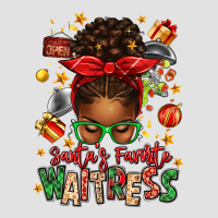 Santa's Favorite Waitress Messy Bun Premium Hoodie | Teevron