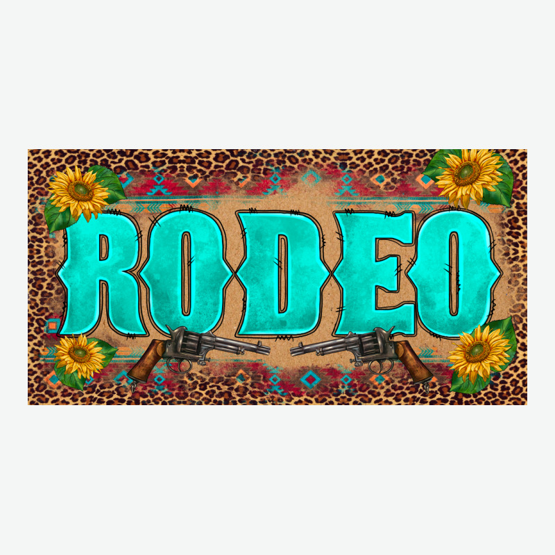 Western Rodeo Sunflowers Weapon  License Plate Template Urban Heavy Tee by BarkalooDesign | Teevron