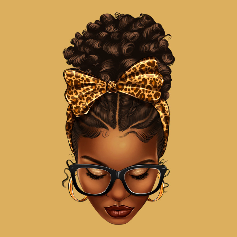 Afro Messy Bun Leopard Bow Premium Hoodie by texasbilliewilder | Teevron