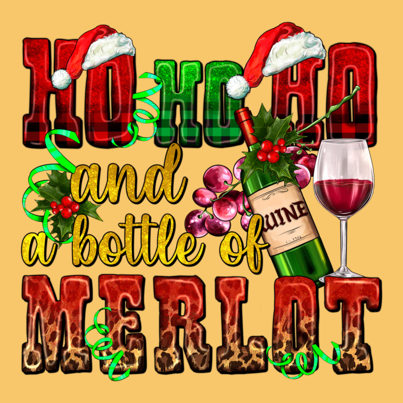 Ho Ho Ho And A Bottle Of Merlot Vintage Hoodie by AdoDesignShop | Teevron