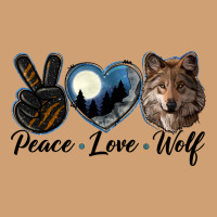 Peace Love Wolf Head Vintage Tee | Teevron