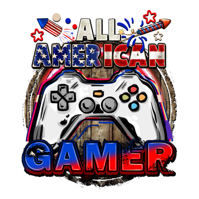 All American Gamer 4th Of July Premium Tee by CowGirlArtShop | Teevron