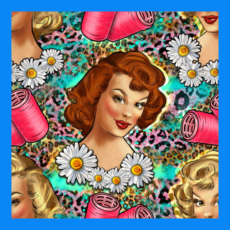 Hairdresser Western Girl And Hair Curler Seamless Pattern Bbs Zipper Hoodie by BundleAndBundleShop | Teevron