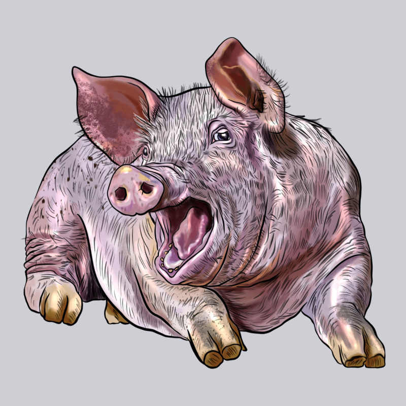 Landrace Pig Heavyweight Sweatshirt by LillyAllenDesigns | Teevron