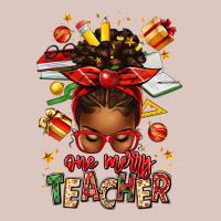One Merry Teacher Afro Messy Bun Premium Hoodie | Teevron