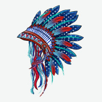 Indian Headdress With American Flag Urban Heavy Tee | Teevron