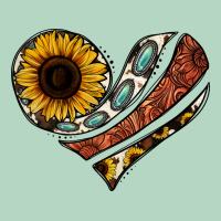 Western Sunflower Cowhide  Heart Classic Tee | Teevron