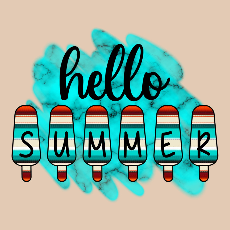Hello Summer Serape Turquoise Urban Hoodie by CowCowDesign | Teevron
