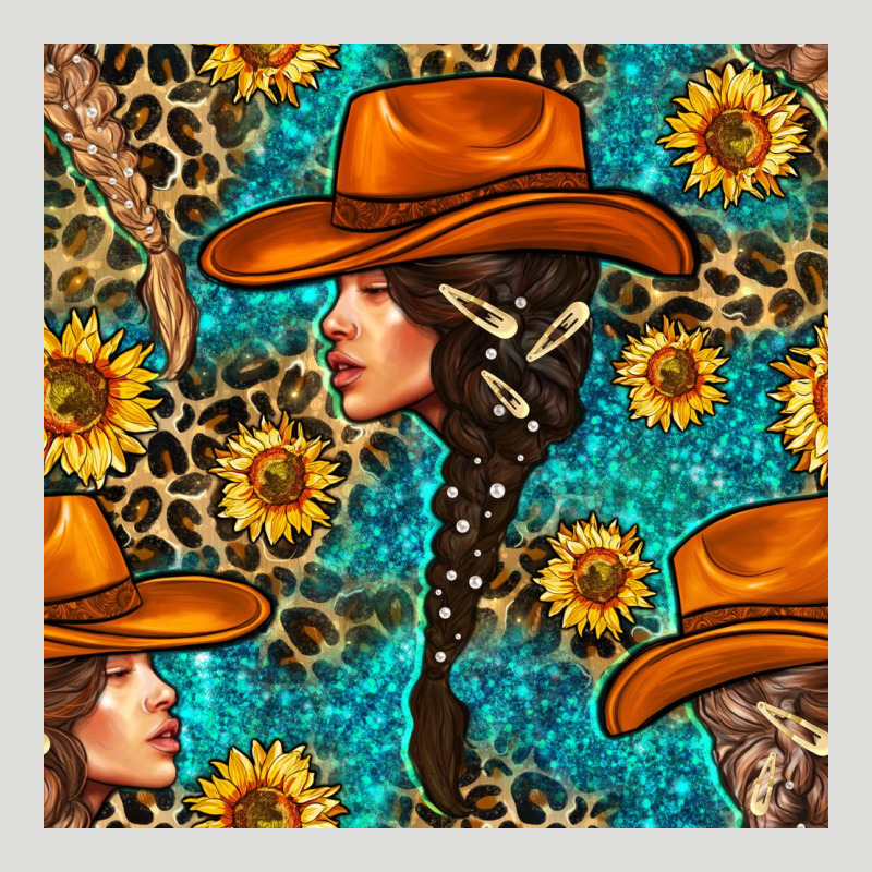 Western Girl Hair Clasp And Sunflower With Leopard And Glitter Seamles Zipper Hoodie by BundleAndBundleShop | Teevron