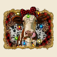 Heifer Cow Christmas Western Background Ladies Tee | Teevron